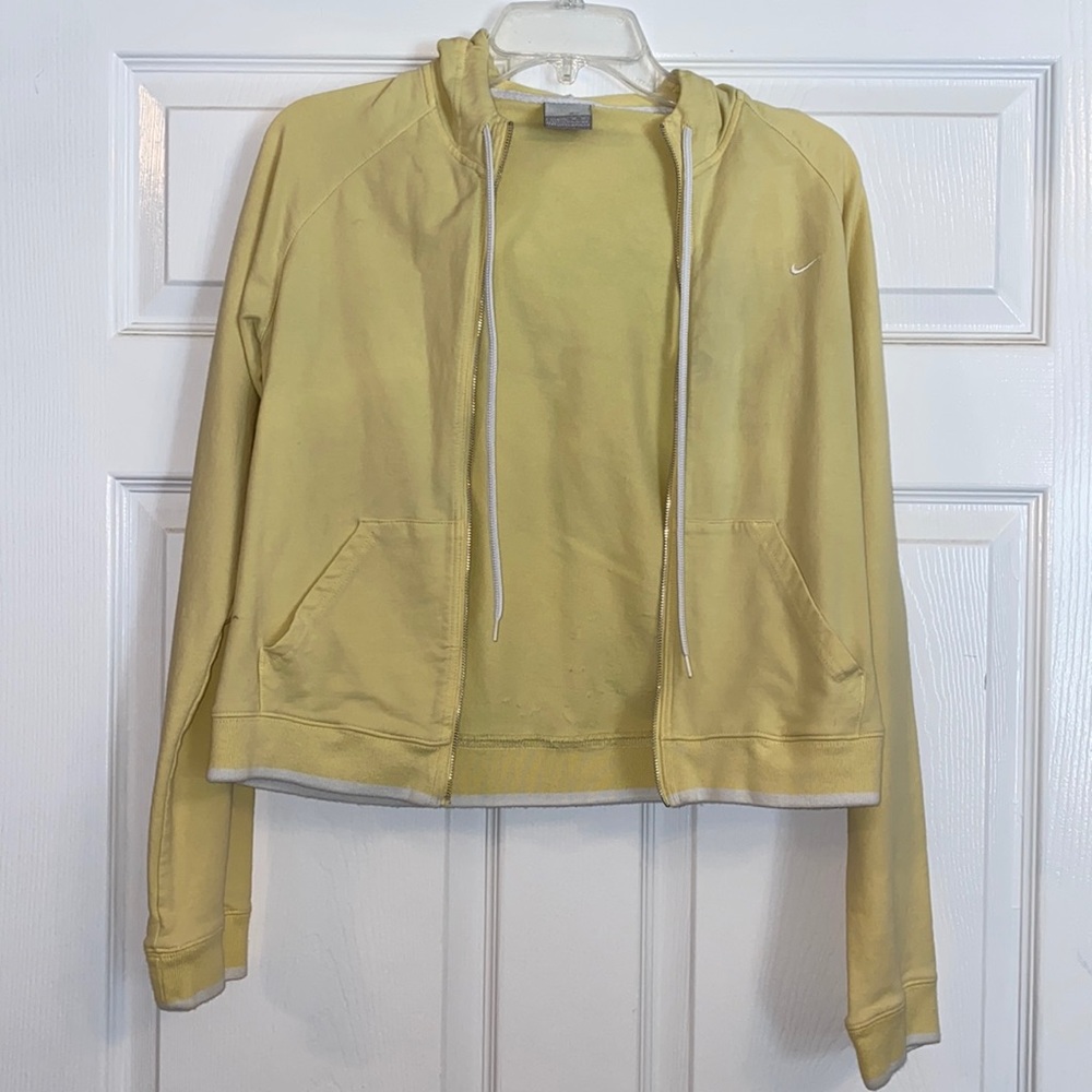 Nike Yellow Jacket with Hood (Broken zipper)